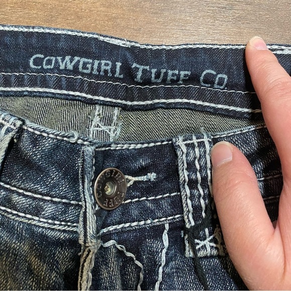 Cowgirl Tuff Crosses Shimmer Capri NWT - Picture 3 of 10